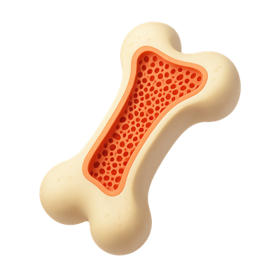3D Bone Marrow Icon with Isometric Design