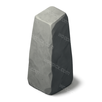Stylized 3D Monolith Icon with Isometric View
