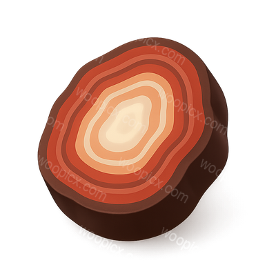 Stylized 3D Agate Icon with Volumetric Layers