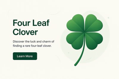 Elegant Corporate Landing Page Design Featuring a Four Leaf Clover