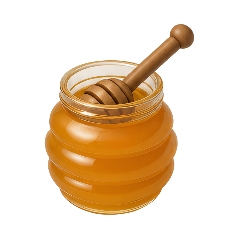 honey dipper and jar