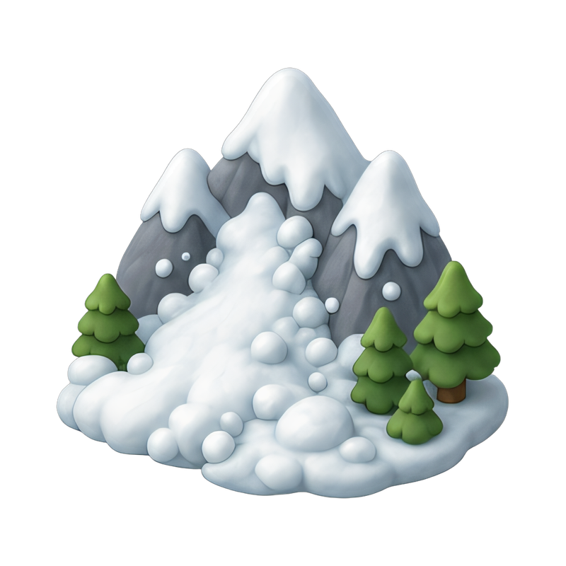 snow avalanche in motion
