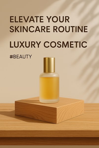 Stylish Skincare Product Display with Elegant Design