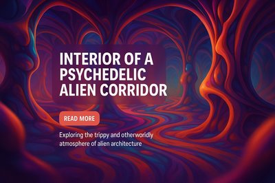 Psychedelic Alien Corridor Visualization