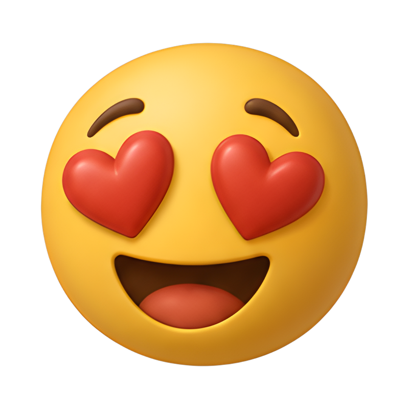 lovestruck smiley face design