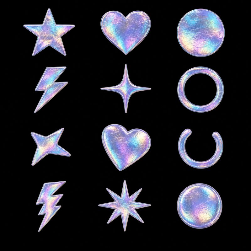 holographic foil design elements
