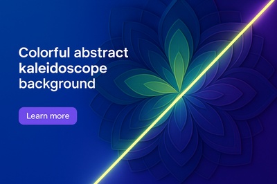 Colorful Abstract Kaleidoscope Background for Ads and Banners