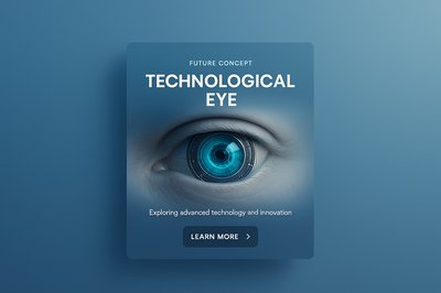 Futuristic Technological Eye Illustration with Clean Design