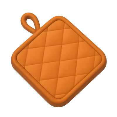 Stylish 3D Pot Holder Icon with Textured Design