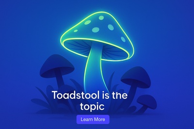 Radiant Toadstool Glow with Fluorescent Light Effects