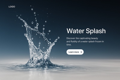 Stunning Water Splash Illustration for Web Design
