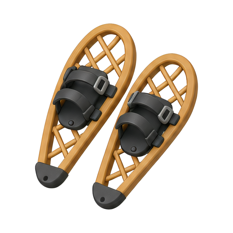 pair of snowshoes on snow