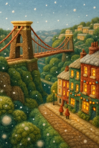 Whimsical Woolen Winter Scene in Clifton, Bristol