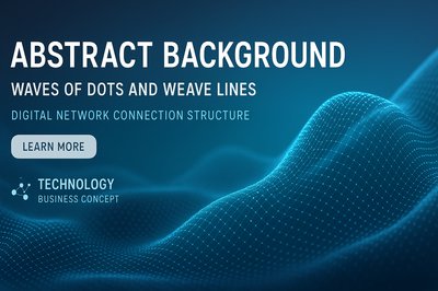 Abstract Technology Background with Dots and Lines