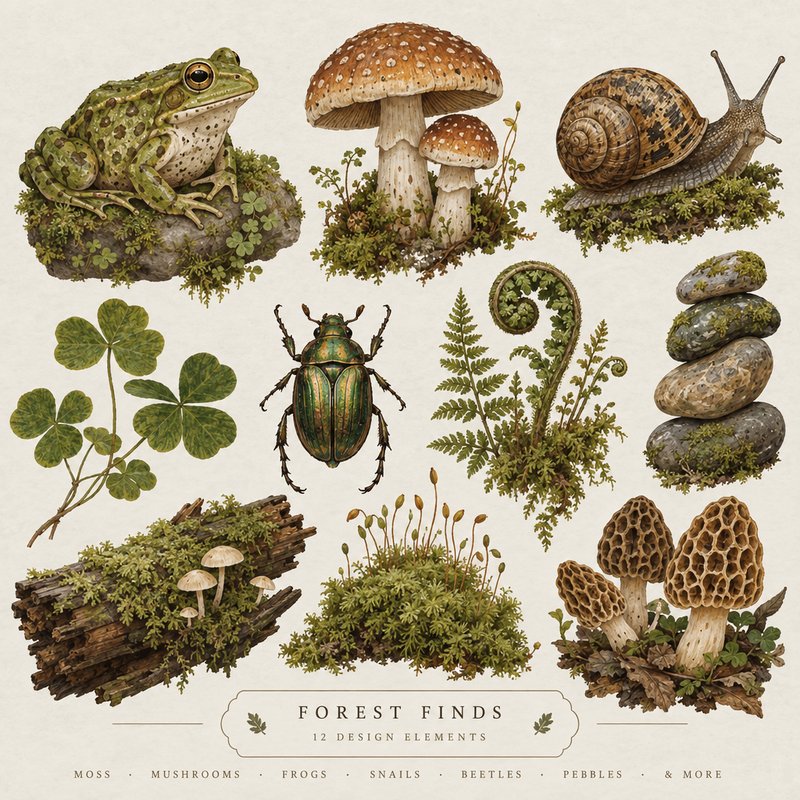goblincore design elements pack