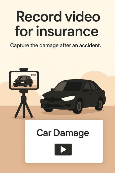 Instructional Graphic for Recording Car Damage