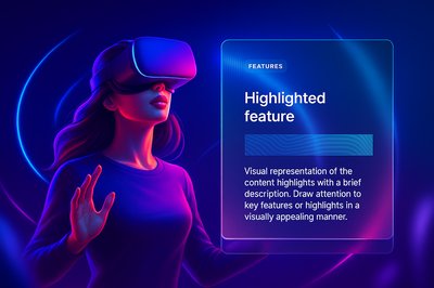 Woman Experiencing Virtual Reality in Neon Space