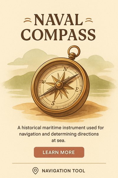 Elegant Naval Compass Design for Navigation Tool