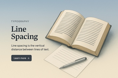 Stylish Web Page Design Featuring Line Spacing Concept