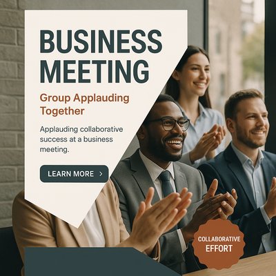 Engaging Business Meeting with Applauding Participants