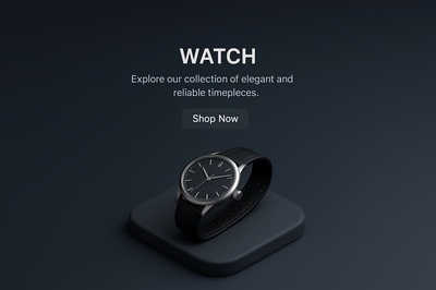 Stylish Watch Display in a Dark Gradient Scene