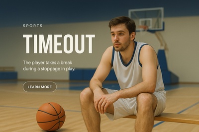Stylish Web Page Design for Sports Timeout Theme
