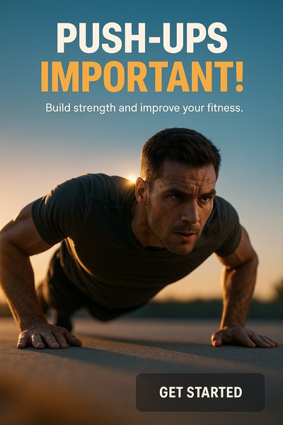 Motivational Fitness Image Featuring Push-Ups for Strength Training