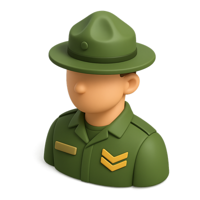 3D Boot Camp Recruit Icon in Isometric View