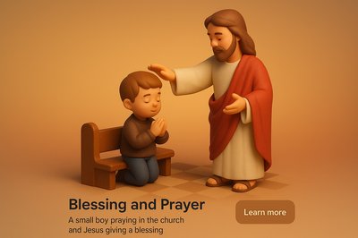 Cinematic Prayer Scene: Boy and Jesus Blessing