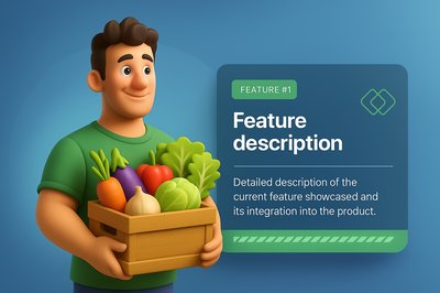 Man Holding a Box of Fresh Vegetables in a Modern Design