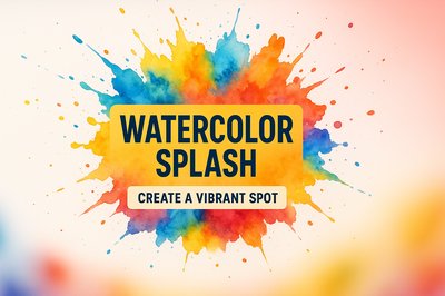 Vibrant Watercolor Splash Graphic for Creative Designs