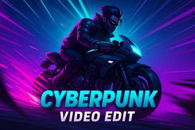 Dynamic Cyberpunk Video Edit with Bold Aesthetic