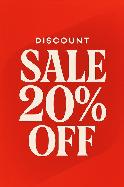Bold Promotional Banner Highlighting Discount Offer