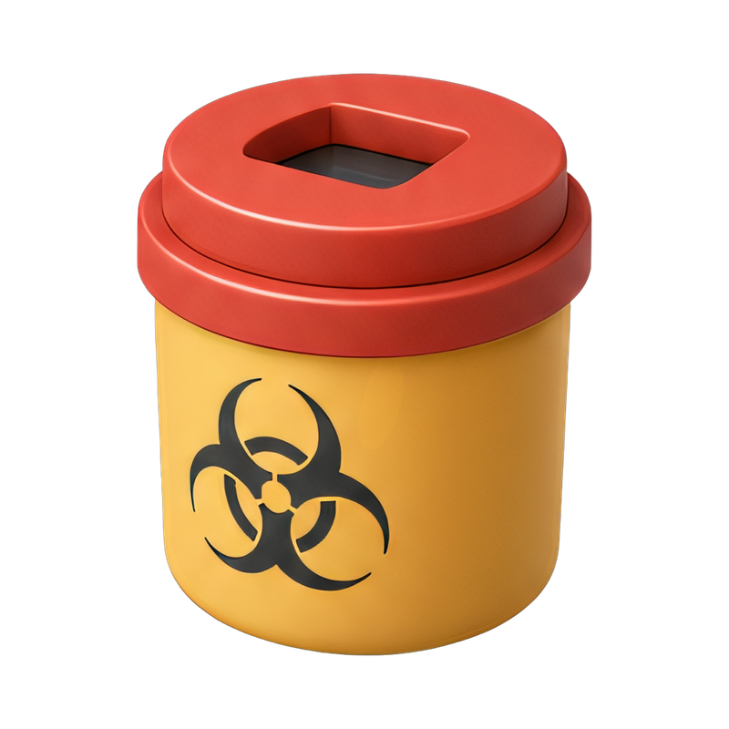 safe sharps disposal container