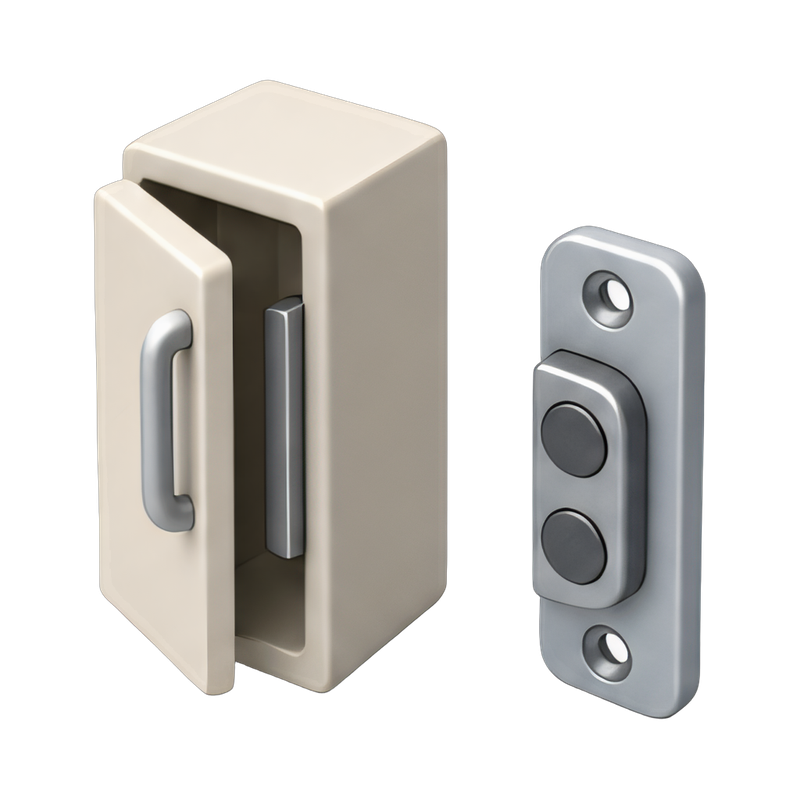 modern magnetic latch cabinet