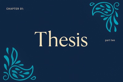 Stylized Thesis Cover Design with Decorative Elements
