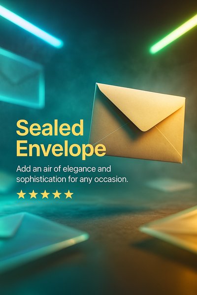 Dynamic Advertising Slide Featuring Sealed Envelope Design