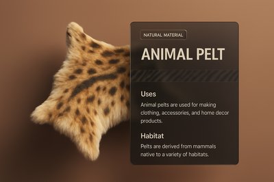 Stunning Animal Pelt Design with Informative Overlay
