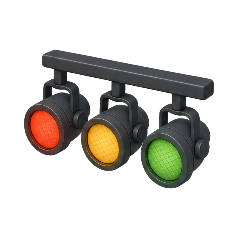 colorful reaction light set
