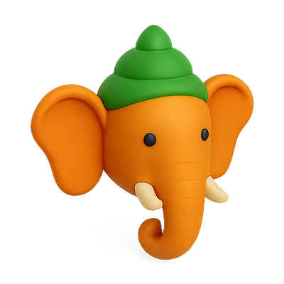 Playful Cartoon Elephant Character Design