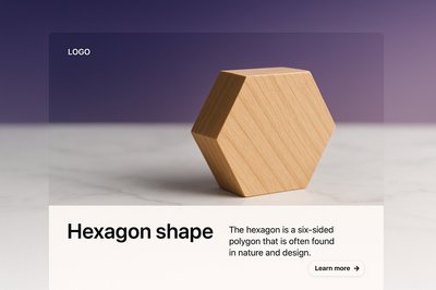 Stylish Web Design Featuring Hexagon Shape