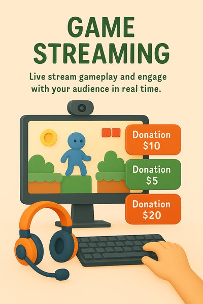 Promotional Graphic for Game Streaming Donations