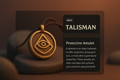3D Talisman Illustration Featuring a Protective Amulet
