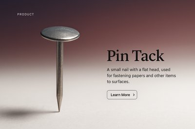 Stylish Layout for a Pin Tack Product Display