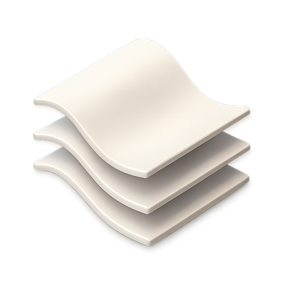Stylish 3D Wavy Papers Icon for Design