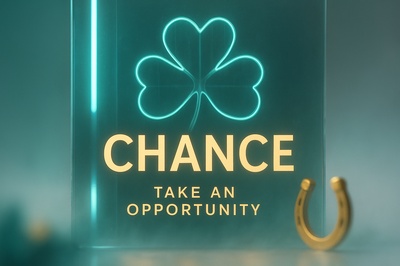 Neon Glow Illustration of Chance and Opportunity