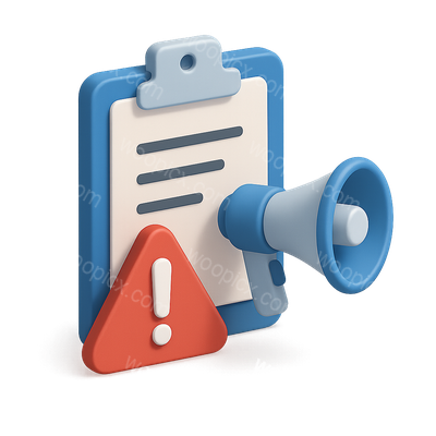 3D Incident Response Icon with Alert Symbol