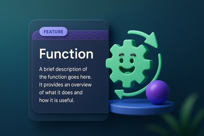 Creative 3D Design Featuring Function Concept