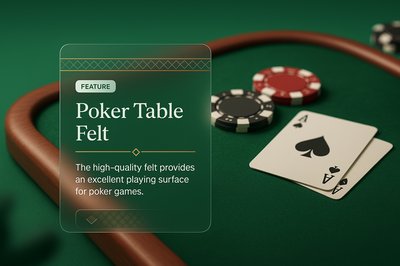 High-Quality Poker Table Felt with Stylish Design Elements
