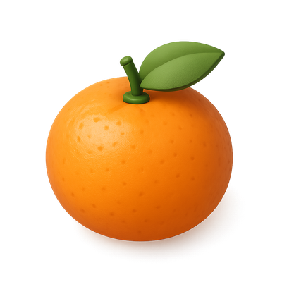 3D Clementine Icon